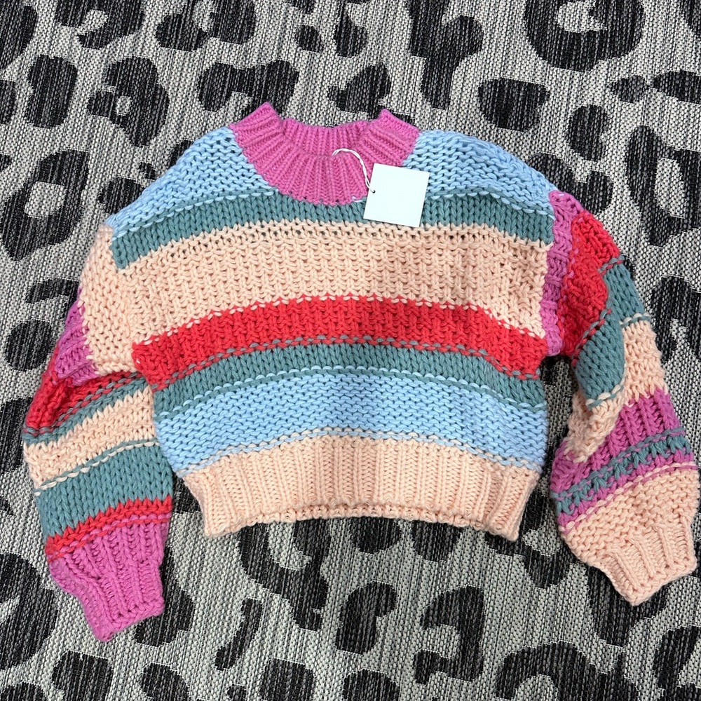 Knit cropped sweater nwt pologram beavely brand